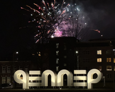 Vuurwerk letters Gennep klein